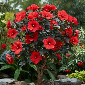 Гибискус Миднайт Роуз купить по цене от 269р. в интернет-магазине «Посадика» с доставкой почтой в в Орске и по всей России – [изображение №1].